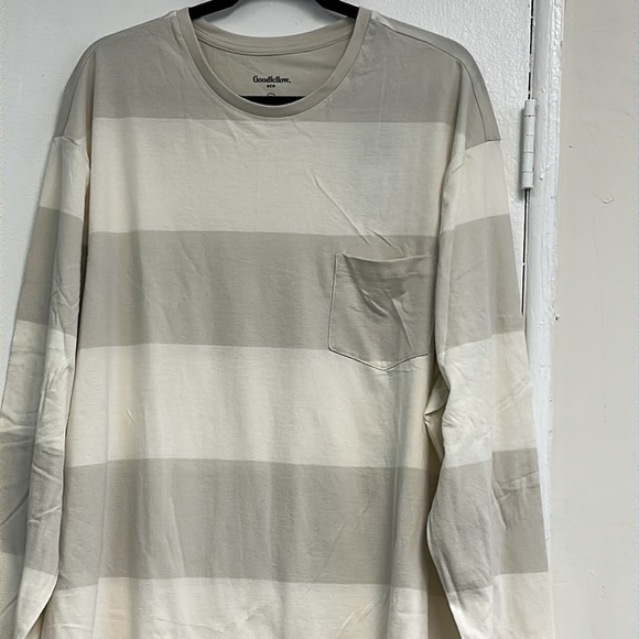 Goodfellow & Co. Dog bone stripe long sleeve T-shirt size 2XL new with tags tall - Picture 2 of 4